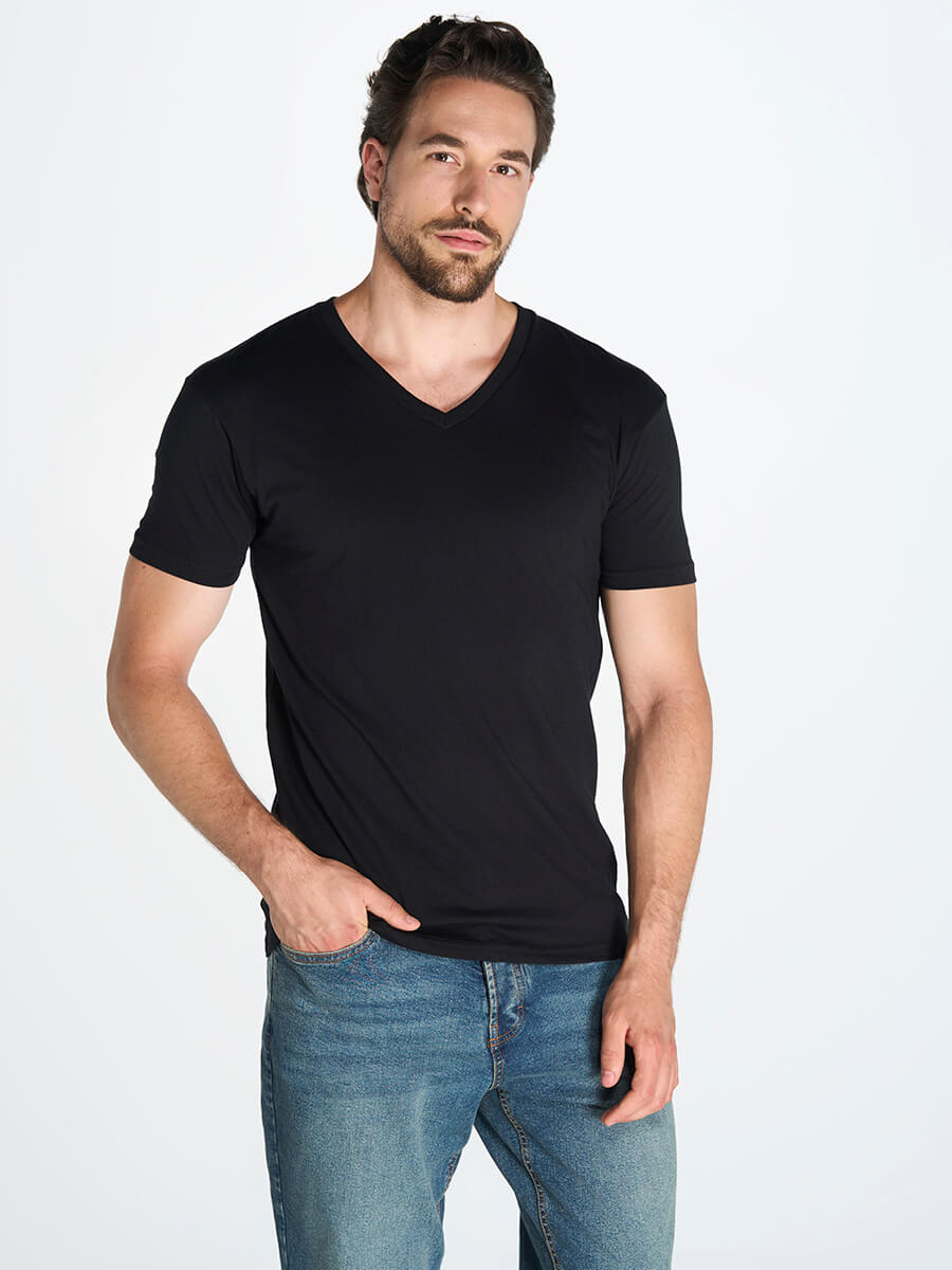 T-shirt Uomo Manica Corta Collo A V Urban