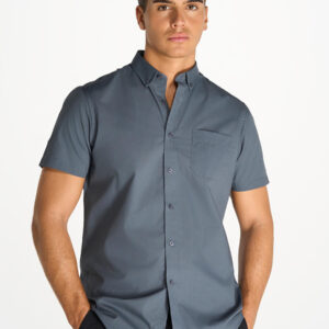 Camicia Uomo Manica Corta Popeline