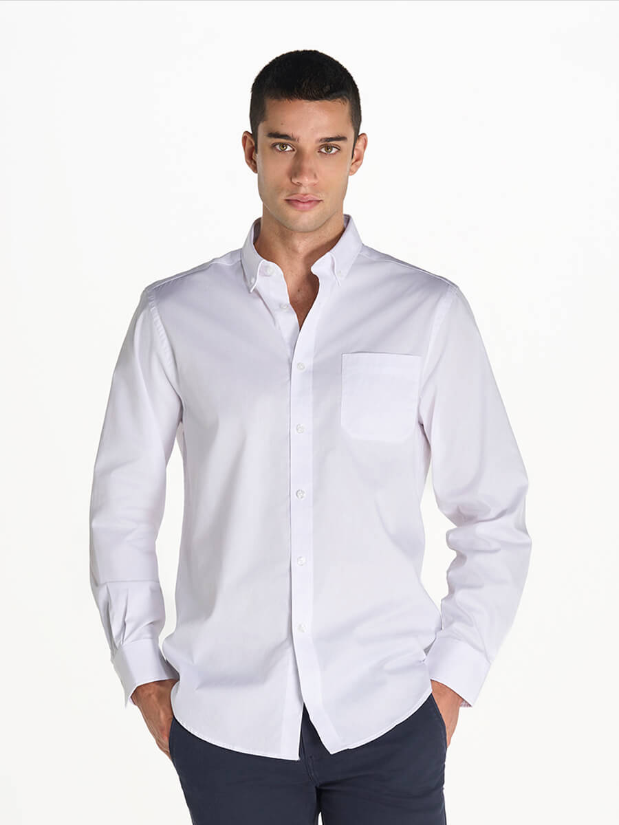 Camicia Uomo Manica Lunga Oxford