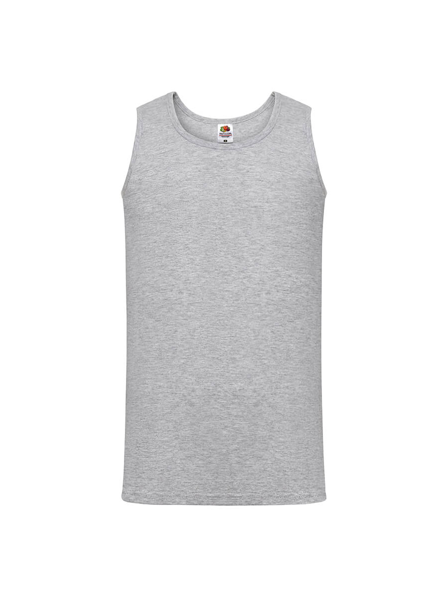 Canottiera uomo grigia personalizzabile con stampa online. Ideale per eventi, sport e promozioni. Abbigliamento personalizzato 0971 Pubblicità.