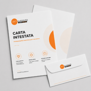 Stampa online carta intestata e buste personalizzate per ufficio. Materiale coordinato per rafforzare l'immagine aziendale.