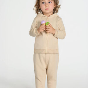 Felpa Baby Cappuccio E Zip Leggera French Terry