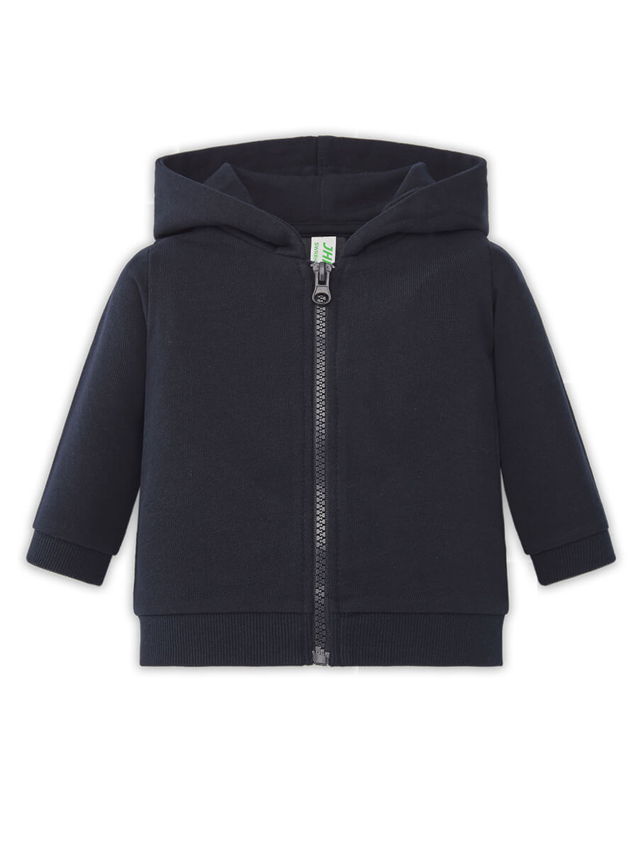 Felpa Baby Cappuccio E Zip Leggera French Terry - immagine 5