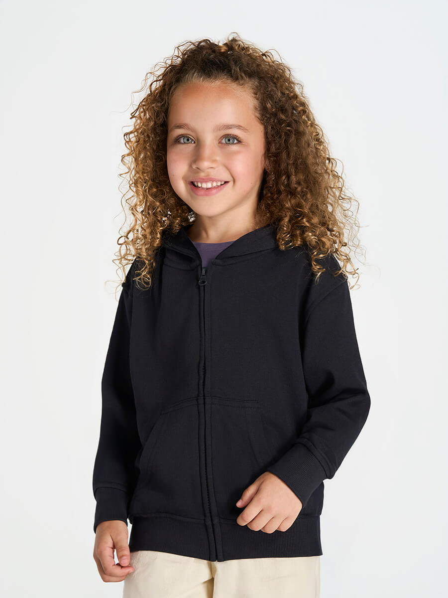 Felpa Bambino Cappuccio E Zip Leggera French Terry