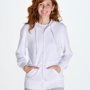 Felpa Donna Cappuccio E Zip Leggera French Terry
