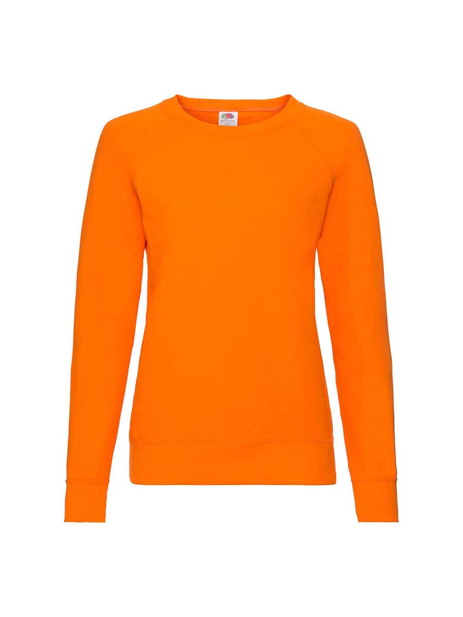 Felpa girocollo arancione personalizzabile, ideale per stampa logo aziendale o grafica promozionale. Abbigliamento promozionale online.