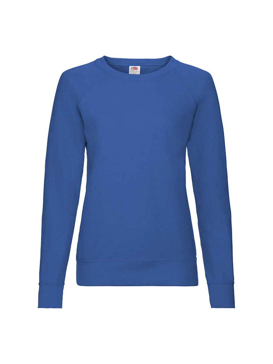 Felpa girocollo blu da personalizzare con logo o grafica. Abbigliamento promozionale stampato online, ideale per aziende e eventi.