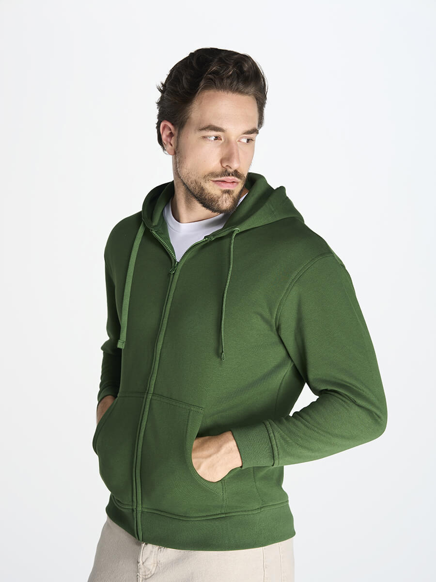 Felpa Unisex Cappuccio E Zip Premium