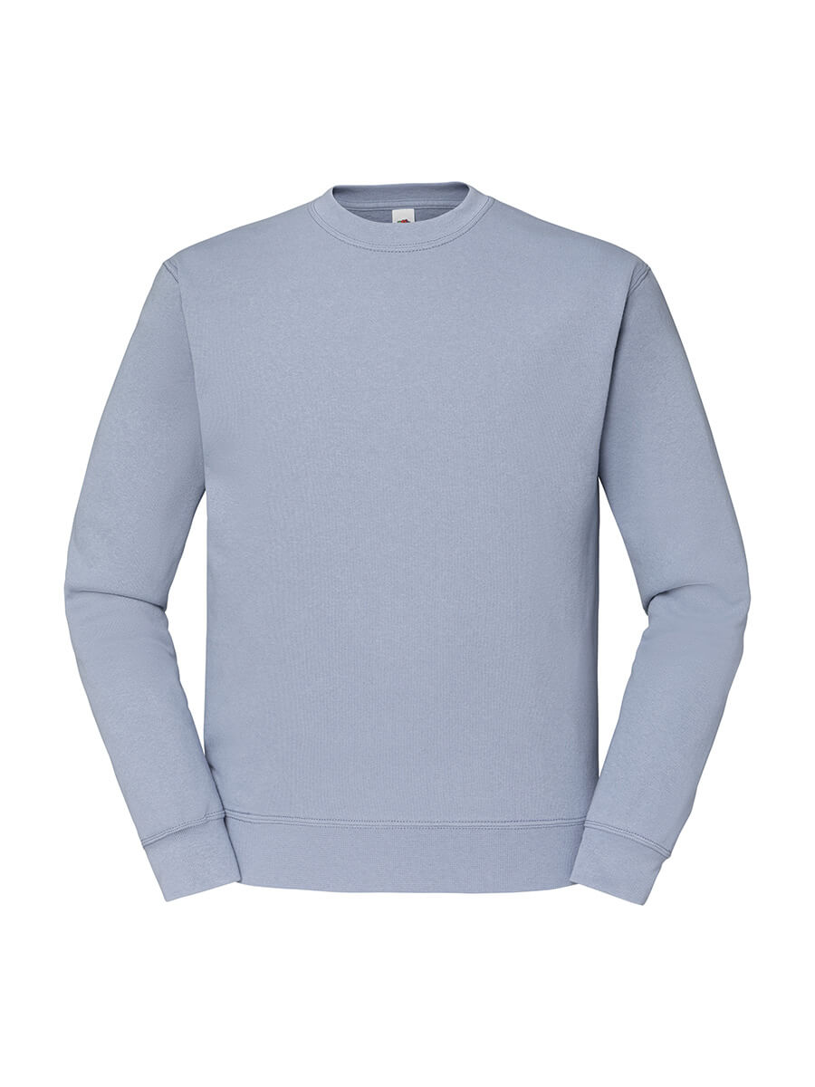 Felpa girocollo azzurro chiaro unisex, personalizzabile con stampa o ricamo. Ideale per abbigliamento promozionale, da lavoro o eventi.