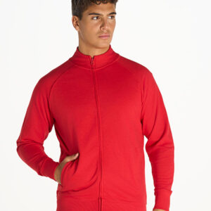 Felpa Unisex Zip Intera Leggera French Terry