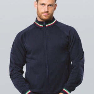 Felpa Unisex Zip Intera Premium Italia