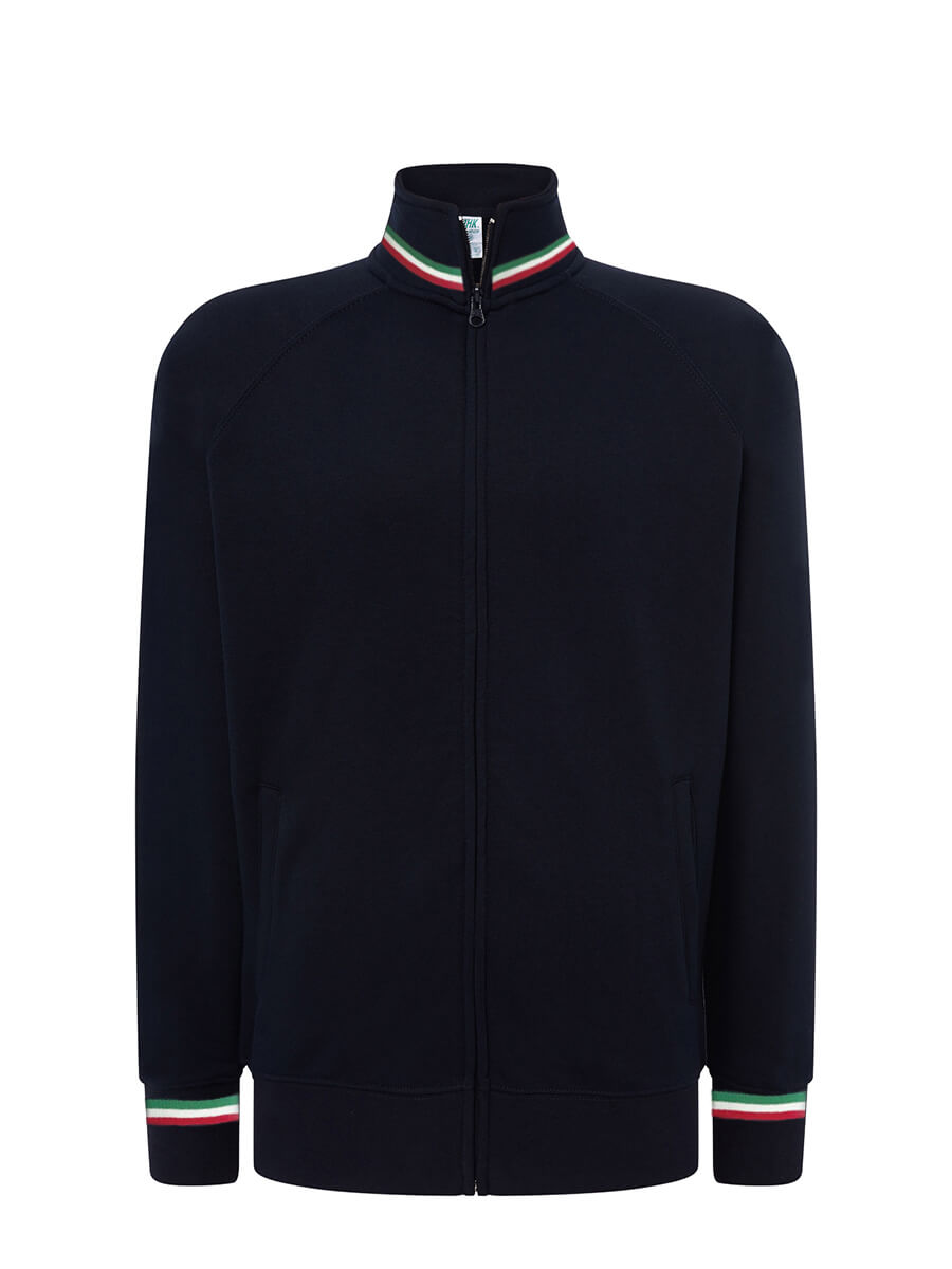 Felpa Unisex Zip Intera Premium Italia - immagine 2