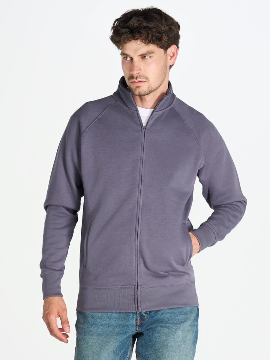Felpa Unisex Zip Intera Premium
