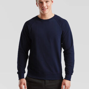 Felpa girocollo blu da uomo, ideale per stampa personalizzata con logo aziendale o grafica promozionale. Abbigliamento promozionale online.