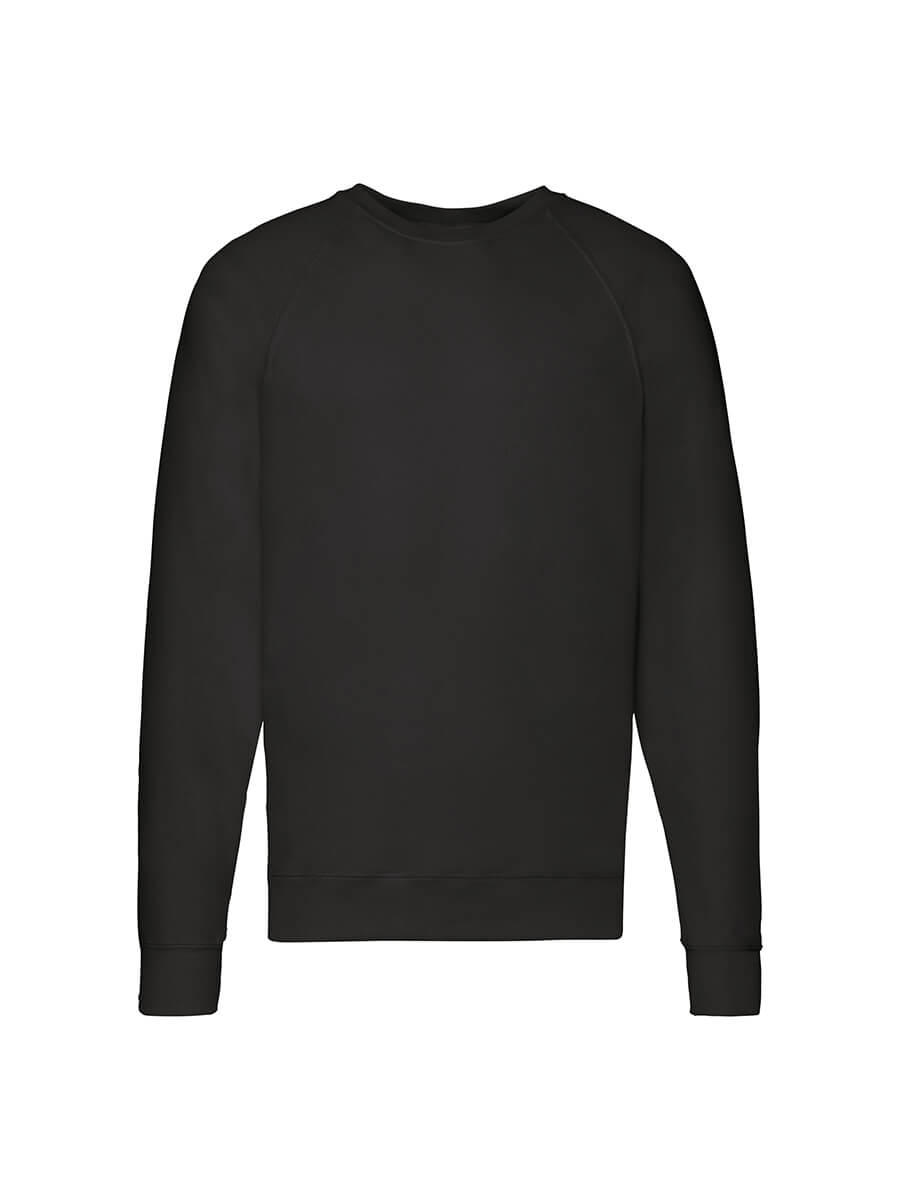 Felpa girocollo nera unisex, ideale per stampa personalizzata del tuo logo o grafica. Abbigliamento promozionale e da lavoro.