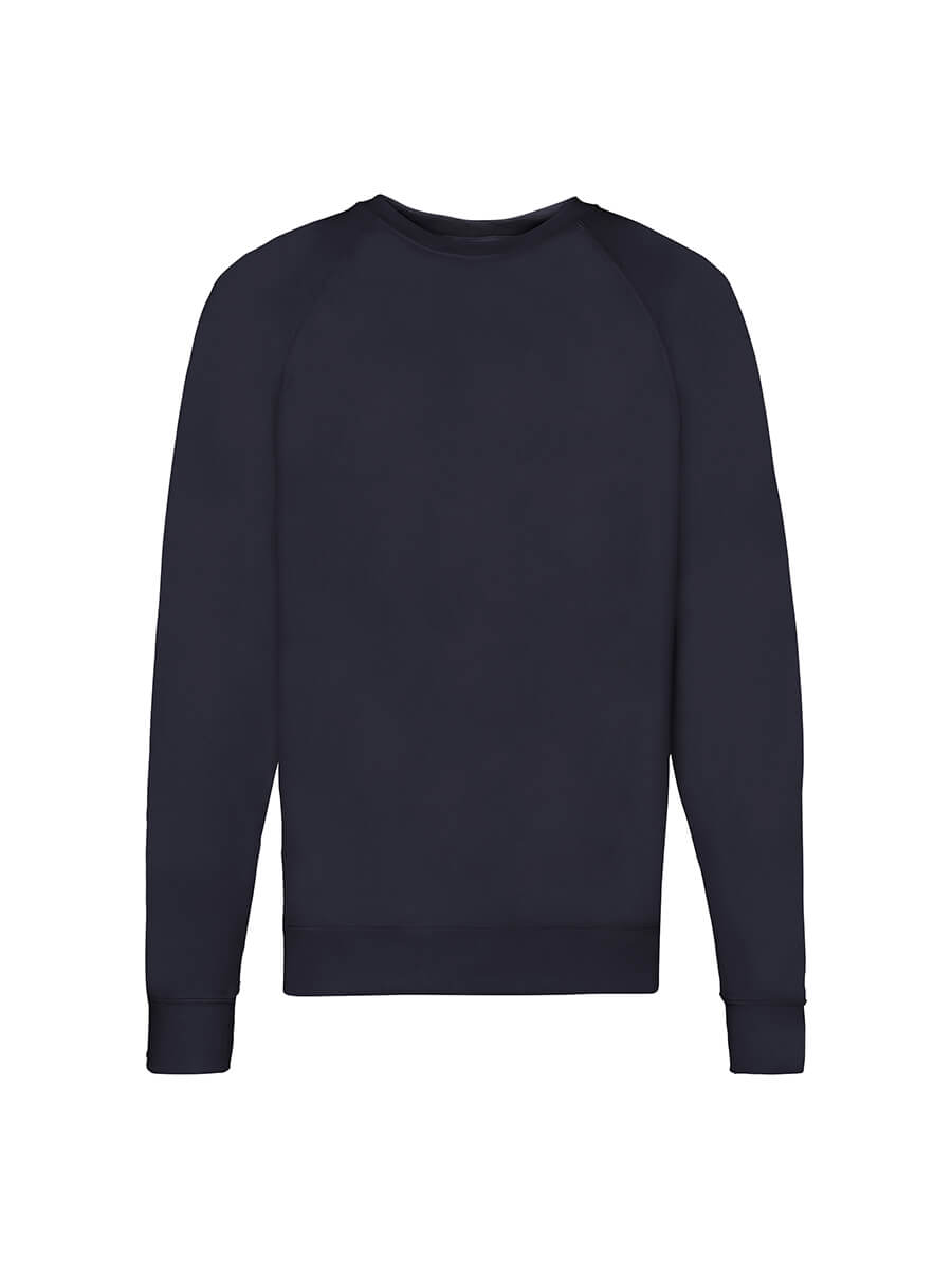 Felpa girocollo blu scuro personalizzabile con stampa del tuo logo o grafica, ideale per abbigliamento promozionale aziendale e merchandising.