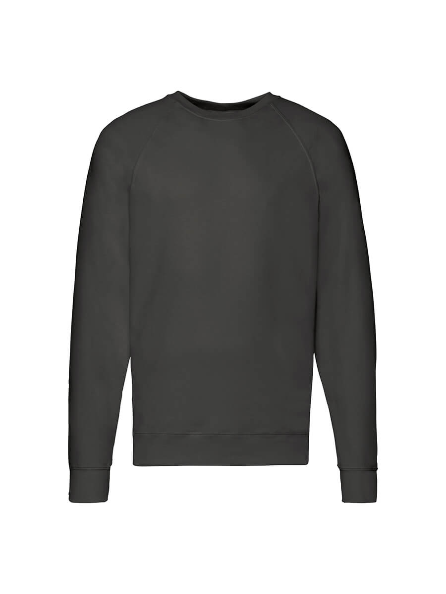 Felpa girocollo grigia personalizzabile con stampa digitale o serigrafica, ideale per abbigliamento promozionale e merchandising aziendale.
