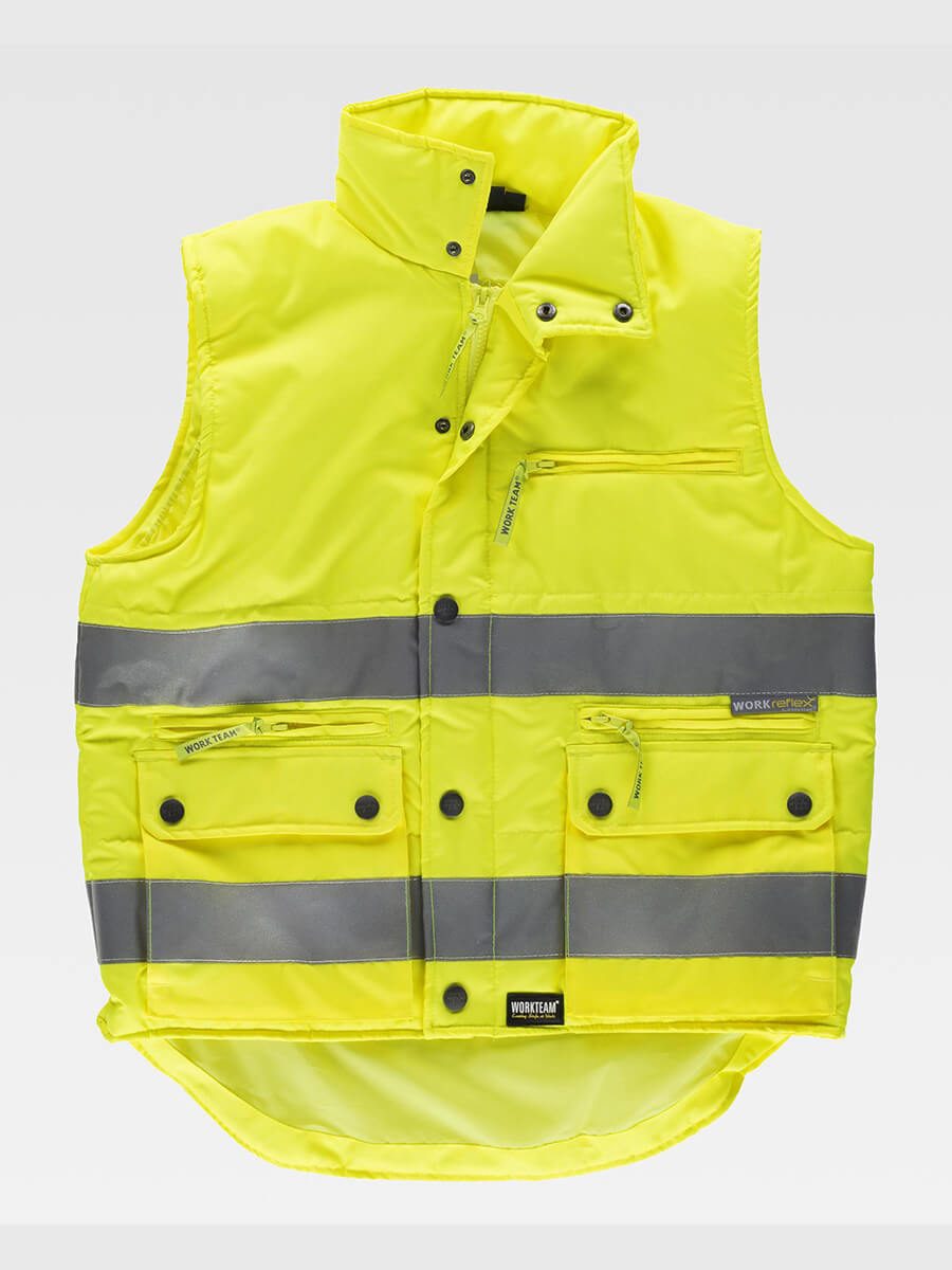 Gilet Imbottito Tessuto Oxford Alta Visibilita Classe 2 - immagine 2