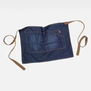 Grembiule Senza Pettorina Corto Tessuto Denim