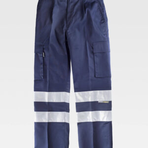 Pantalone Da Lavoro Multitasche Bande Rifrangenti