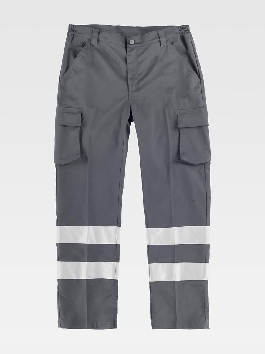 Pantalone Da Lavoro Multitasche Bande Rifrangenti - immagine 4