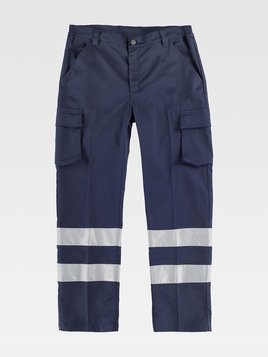 Pantalone Da Lavoro Multitasche Bande Rifrangenti - immagine 2