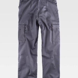 Pantalone Da Lavoro Multitasche In Cotone