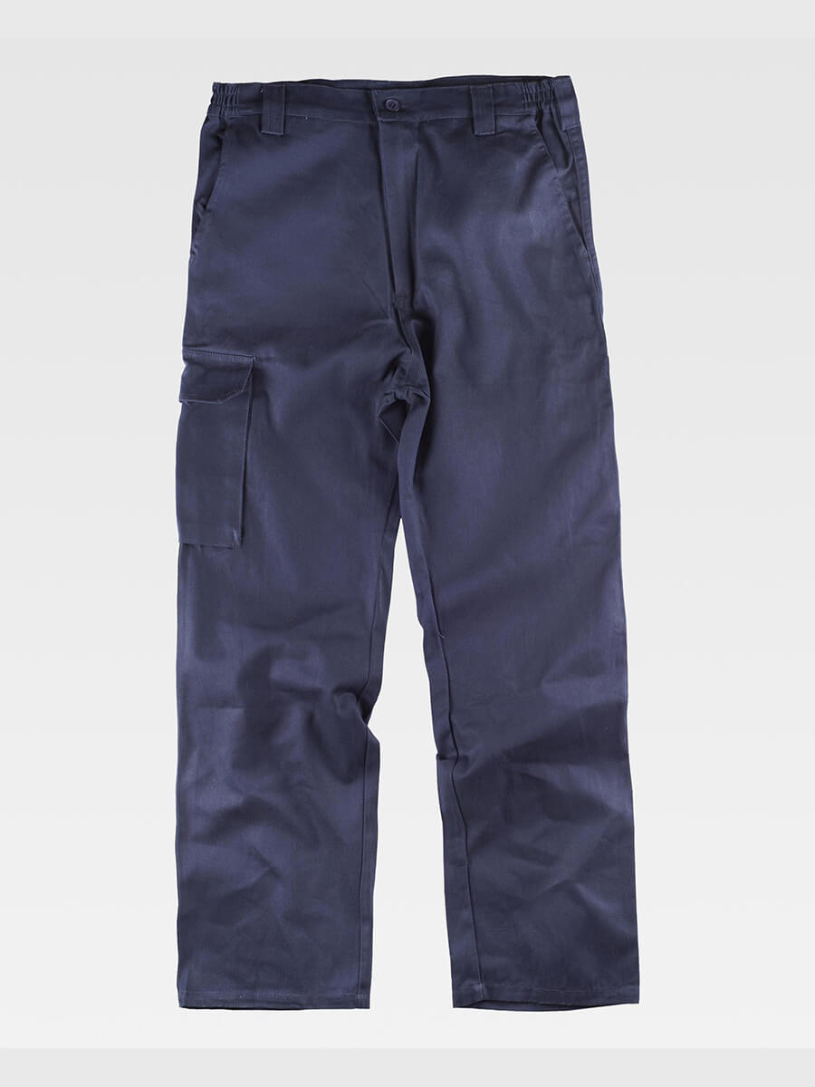 Pantalone Da Lavoro Multitasche In Cotone
