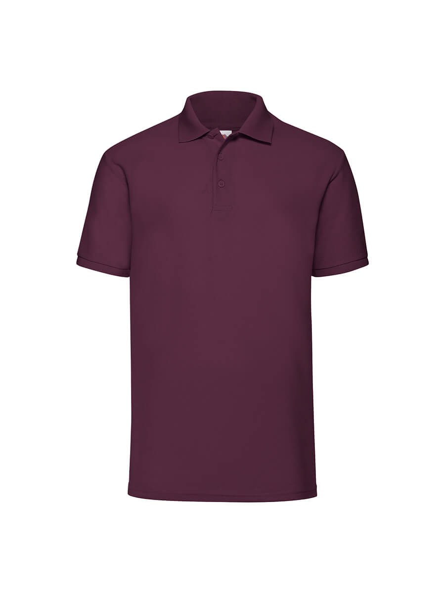 Polo bordeaux personalizzabile con logo, ideale per abbigliamento promozionale e divise aziendali. Stampa online su t-shirt e polo.