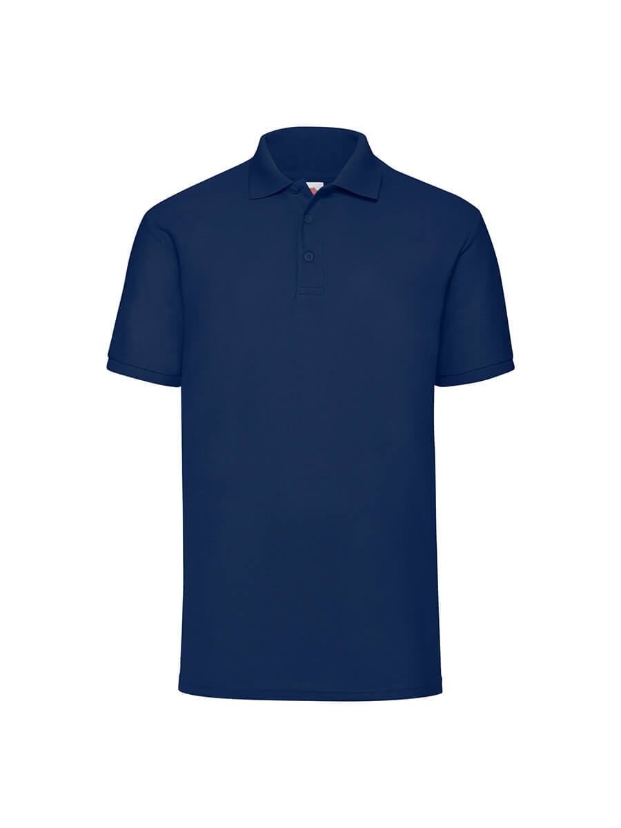 Polo blu personalizzabile con logo per aziende e eventi. Stampa online di abbigliamento promozionale in Basilicata e tutta Italia.