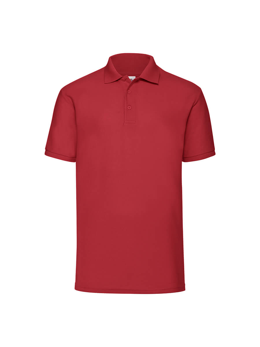 Polo rossa da uomo, ideale per stampa logo aziendale, merchandising, eventi e abbigliamento promozionale. Tessuto di alta qualità.
