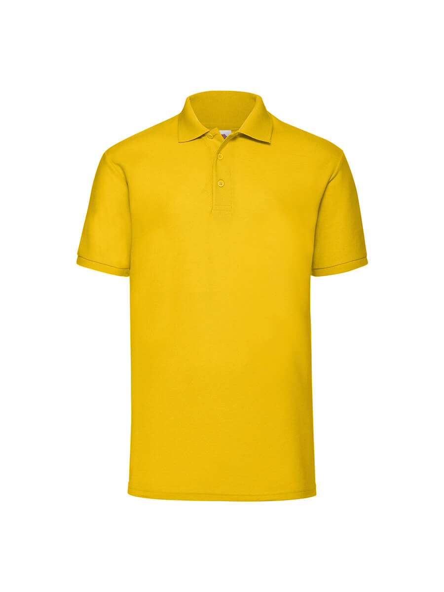 Polo gialla a maniche corte personalizzabile con il tuo logo o grafica. Ideale per divise aziendali, eventi e merchandising.