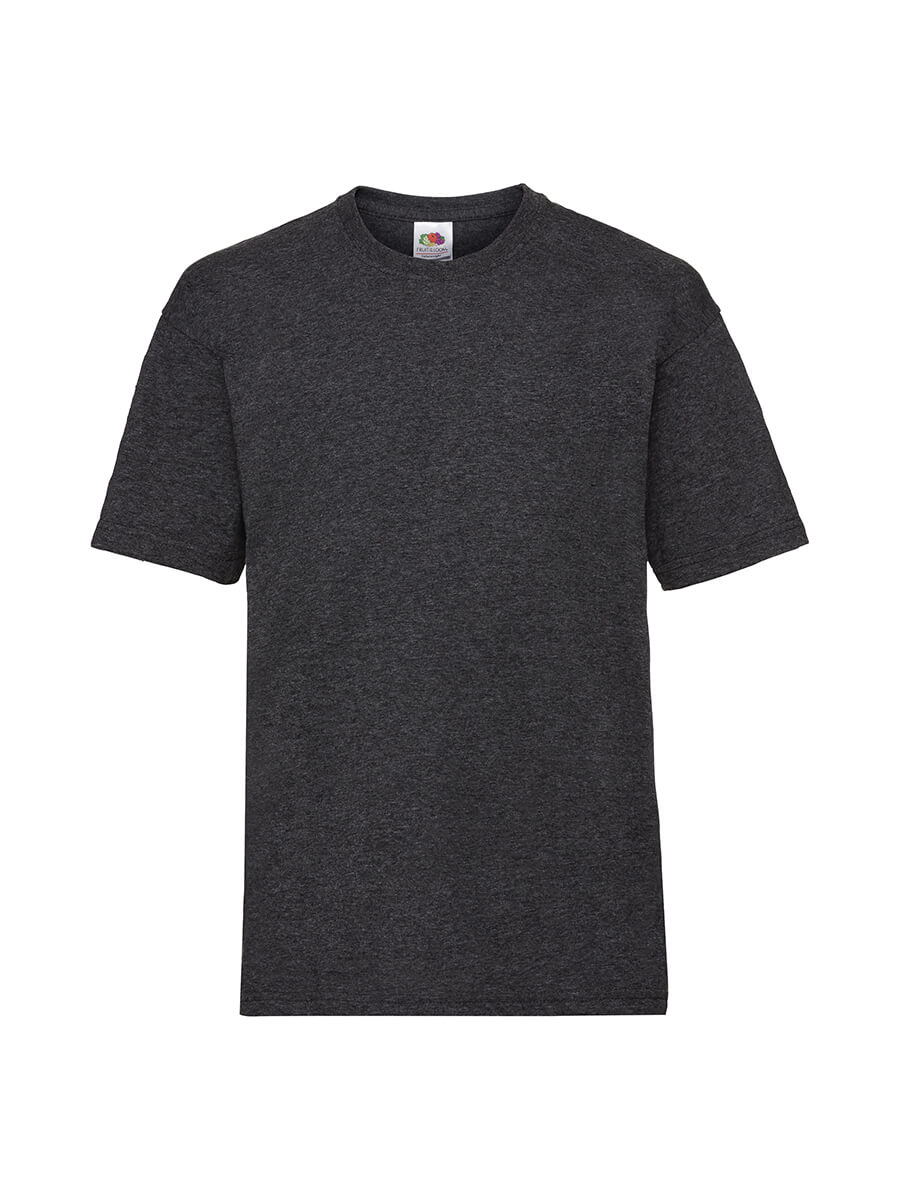 T-shirt grigio melange neutra, ideale per stampa personalizzata con logo o grafica aziendale. Abbigliamento promozionale.