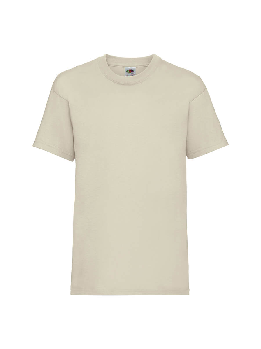 T-shirt beige neutra, ideale per stampa personalizzata con logo o grafica aziendale. Perfetta per merchandising e abbigliamento promozionale.
