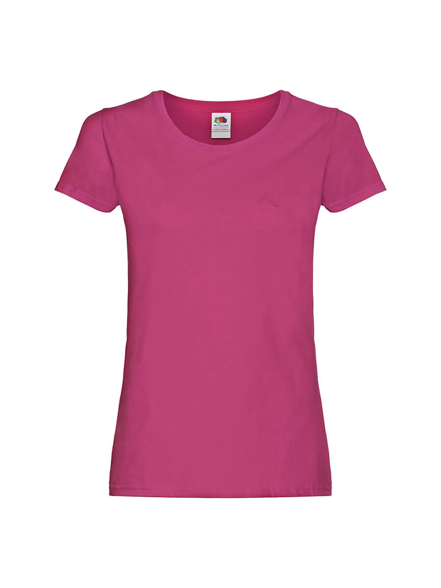 T-shirt fucsia da personalizzare con logo o grafica. Stampa online abbigliamento promozionale per aziende e privati.