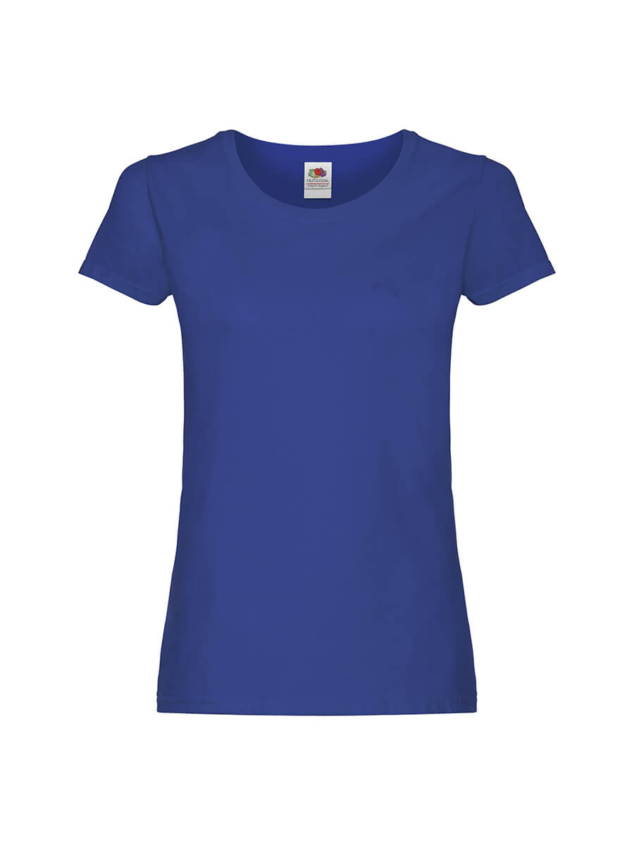 T-shirt blu royal da personalizzare con la tua grafica. Ideale per abbigliamento promozionale e merchandising. Stampa online in Italia.
