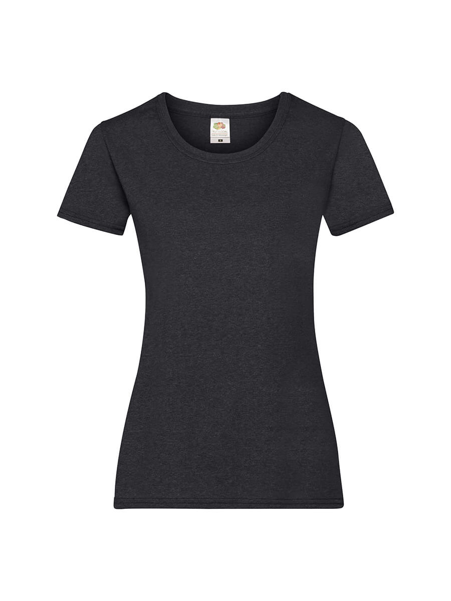 T-shirt girocollo grigio melange, ideale per stampa logo o grafica personalizzata. Abbigliamento promozionale e merchandising.