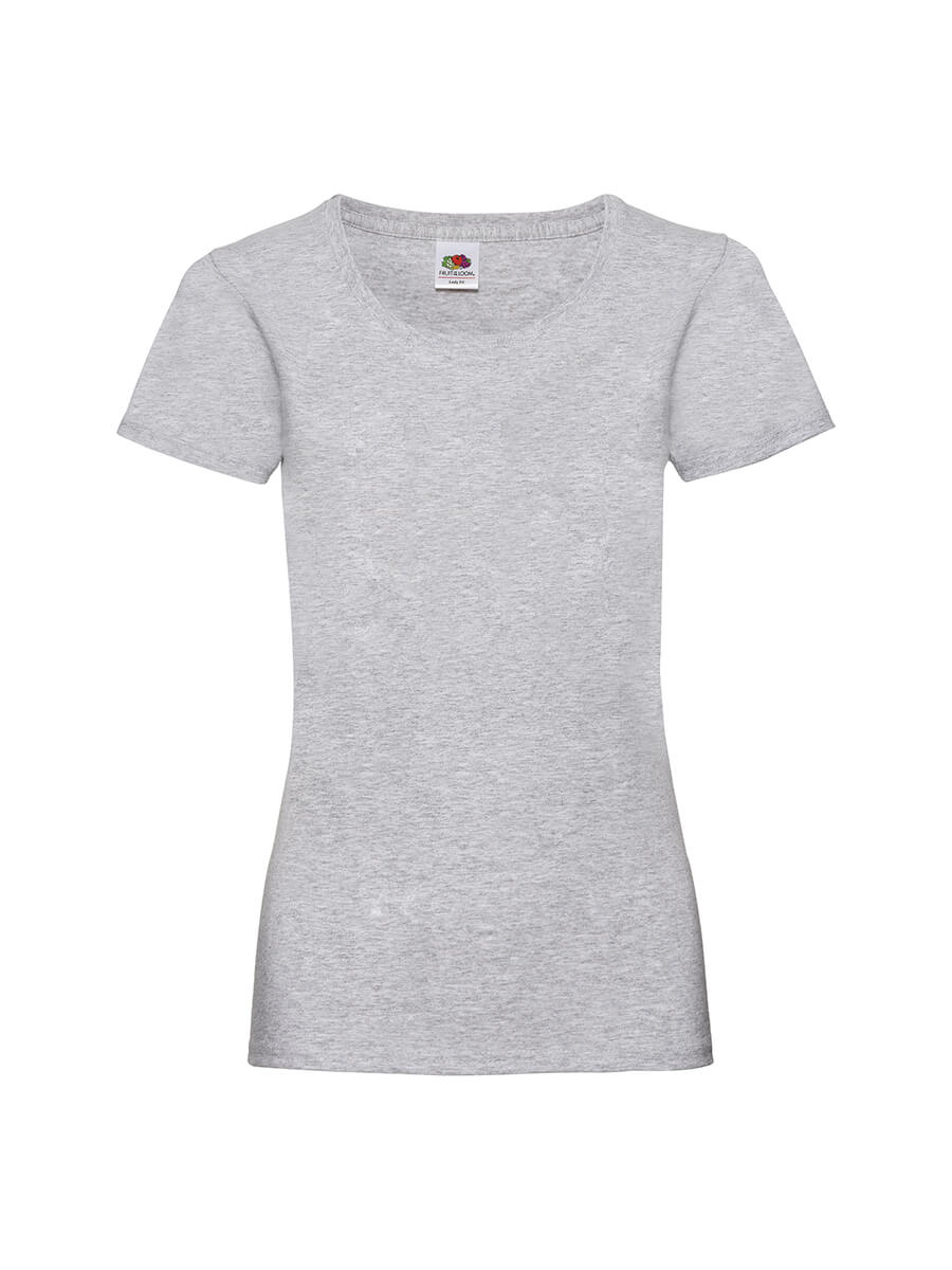 T-shirt grigia girocollo personalizzabile con logo o grafica. Ideale per abbigliamento promozionale e merchandising.