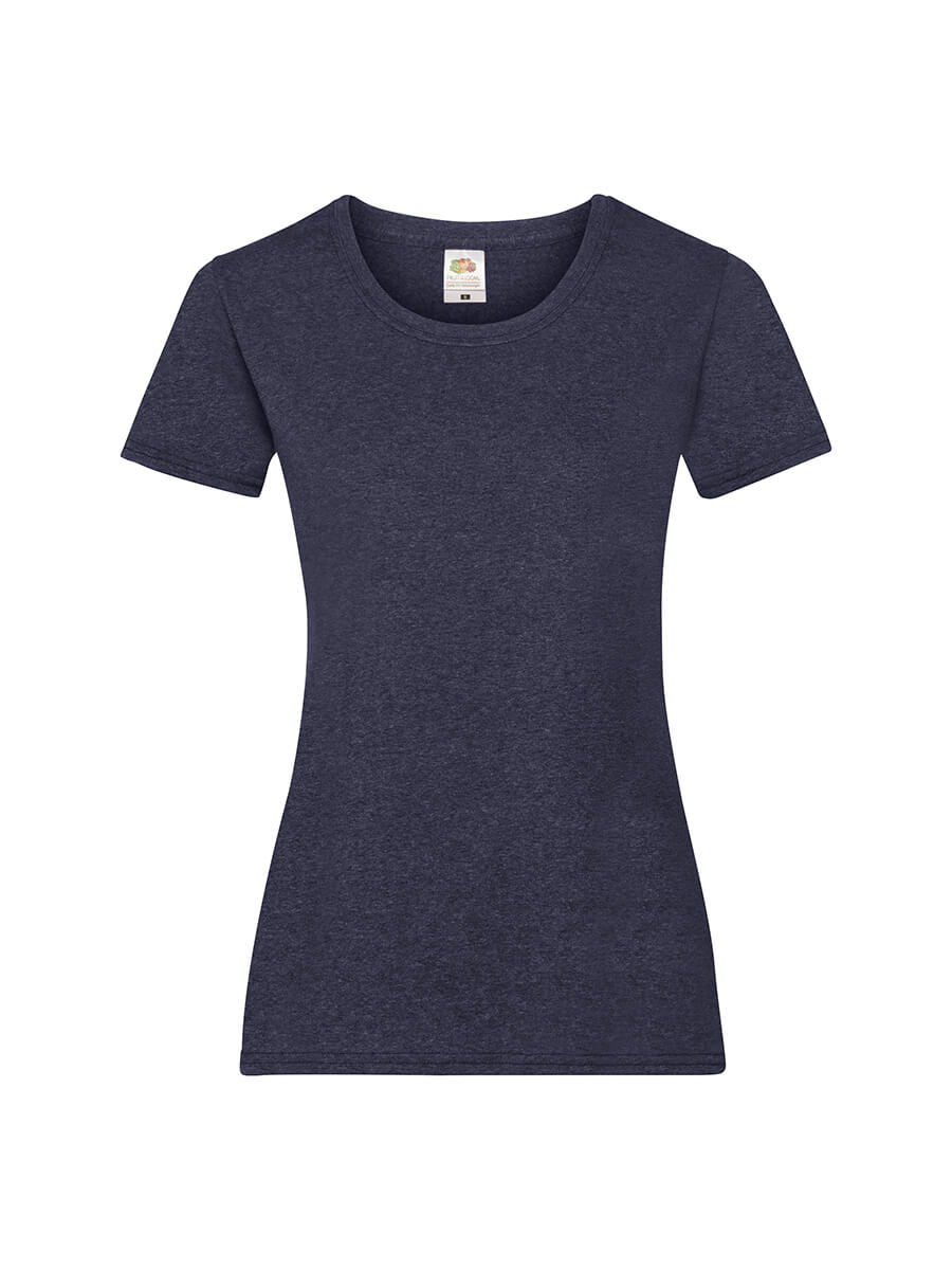 T-shirt blu scuro da personalizzare con logo o grafica, ideale per abbigliamento promozionale e merchandising. Stampa online.
