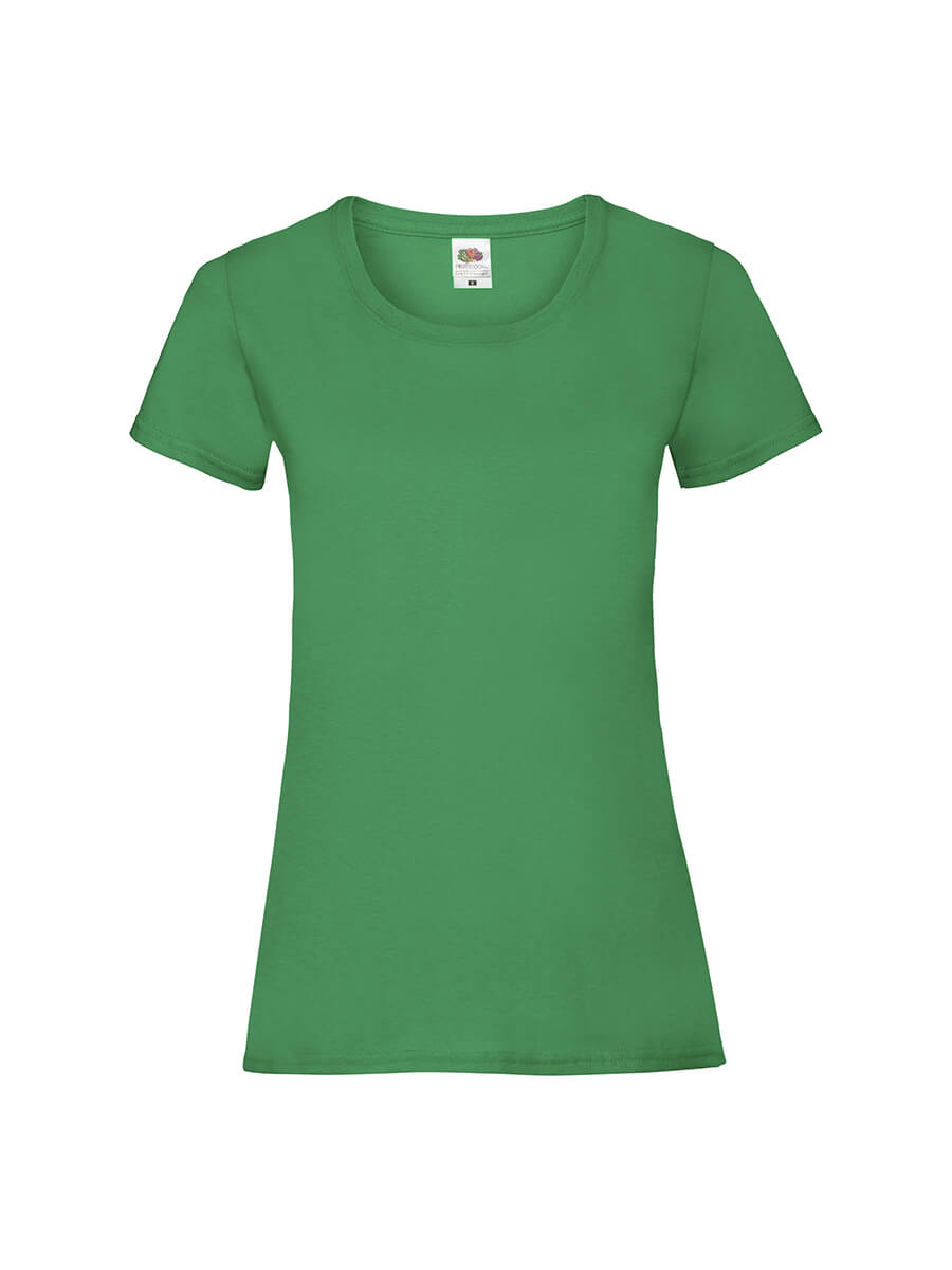 T-shirt verde girocollo da personalizzare con logo o grafica, ideale per abbigliamento promozionale e merchandising. Stampa online in Italia.