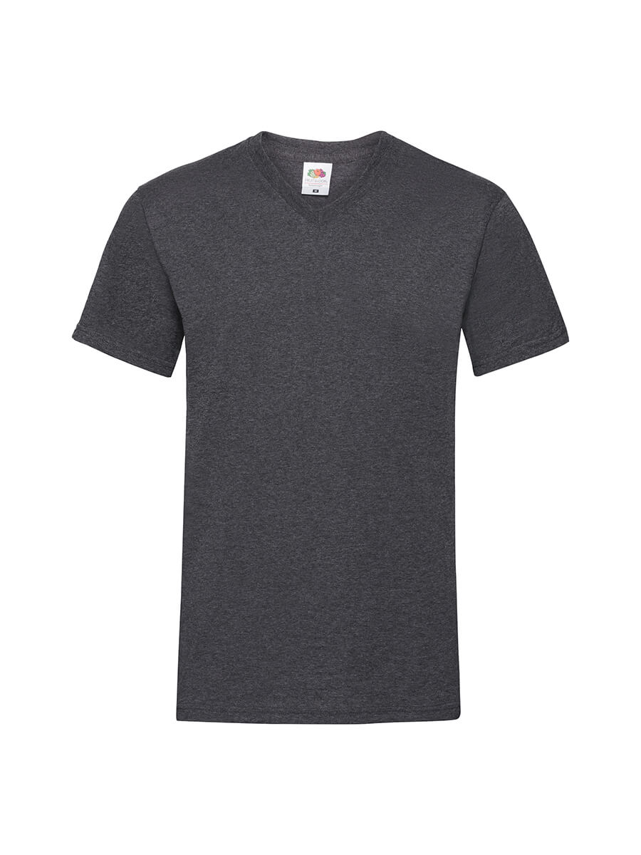 T-shirt grigia scuro girocollo, ideale per stampa logo aziendale o grafica personalizzata. Abbigliamento promozionale per aziende.