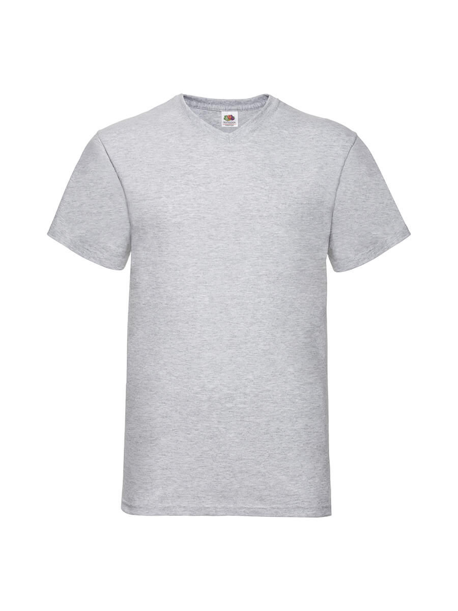 T-shirt grigia girocollo personalizzabile con logo o grafica per abbigliamento promozionale e aziendale. Stampa digitale su magliette.