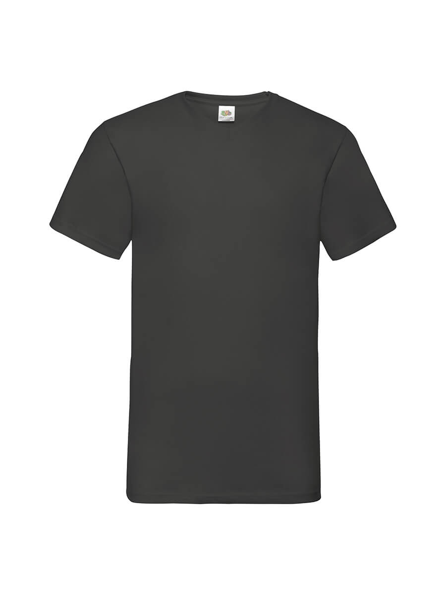 T-shirt grigio scuro neutra, ideale per stampa logo o grafica personalizzata. Abbigliamento promozionale e merchandising.