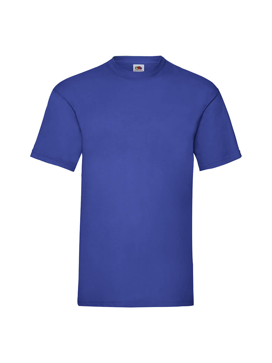 T-shirt blu girocollo personalizzabile con logo o grafica. Ideale per abbigliamento promozionale e merchandising.