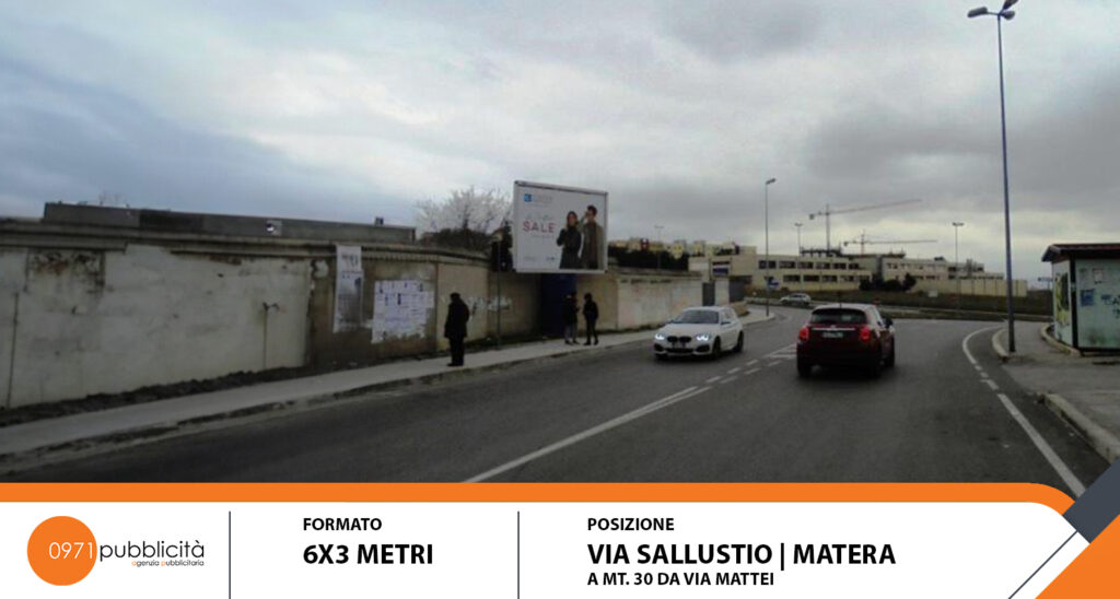 POSTER MATERA VIA SALLUSTIO 6X3