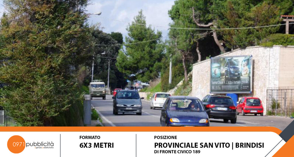 BRINDISI | PROVINCIALE SAN VITO #189 | POSTER 6X3