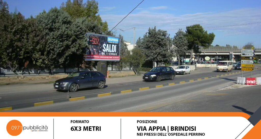 BRINDISI | VIA APPIA (PRESSO OSPEDALE PERRINO) | POSTER 6X3