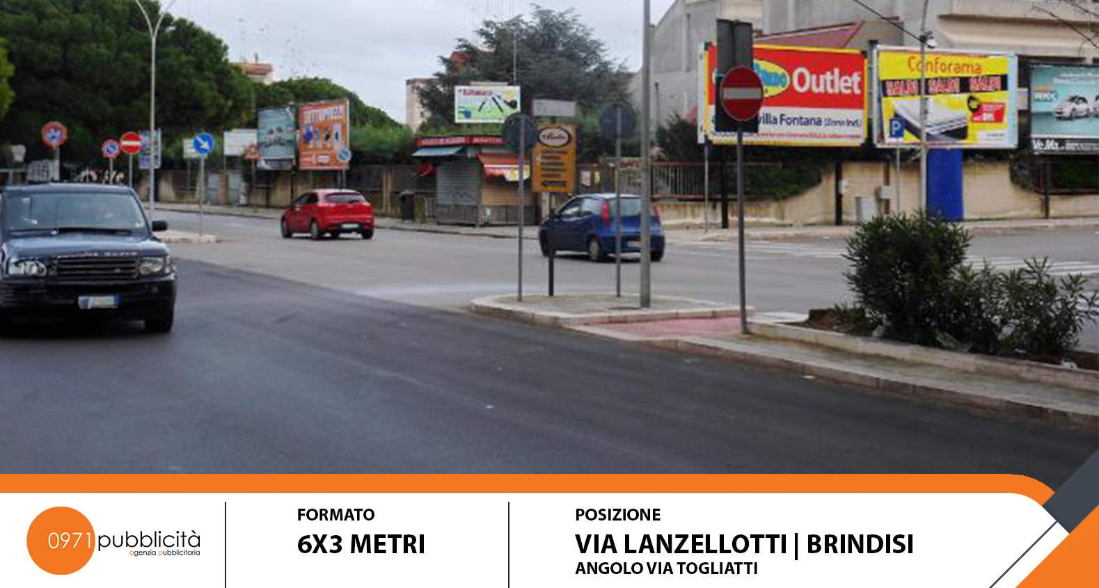 BRINDISI | VIA LANZELLOTTI (ANGOLO VIA TOGLIATTI) | POSTER 6X3