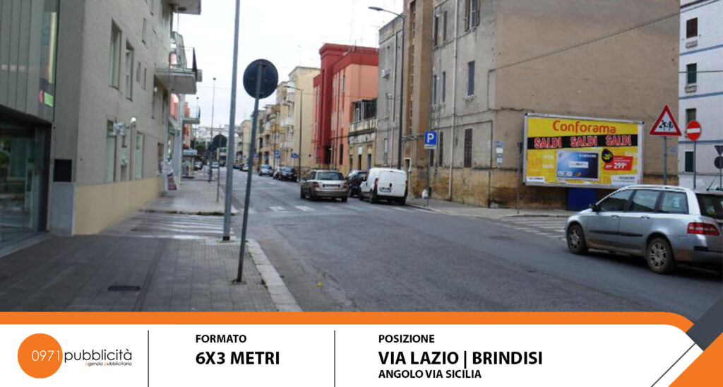 BRINDISI | VIA LAZIO (ANGOLO VIA SICILIA) | POSTER 6X3