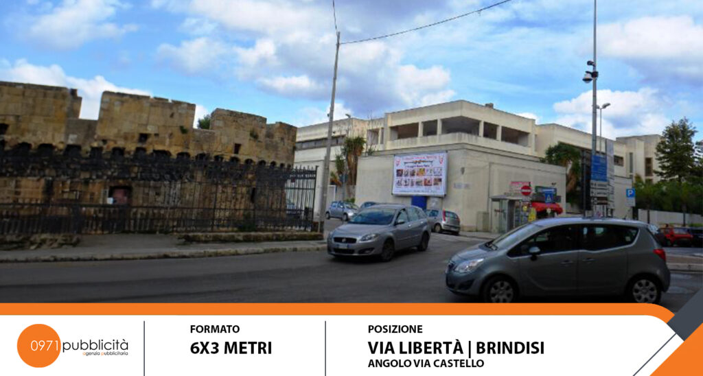 BRINDISI | VIA LIBERTA' (ANGOLO VIA CASTELLO) | POSTER 6X3